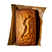 Freshly baked bread loaf isolated on transparent background png