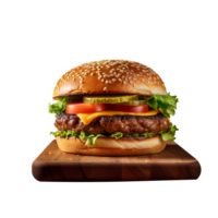 Delicious burger isolated on transparent background png