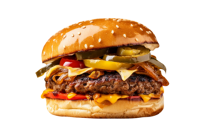 heerlijk fajita hamburger geïsoleerd Aan transparant achtergrond png