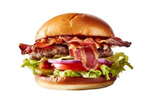 delicioso blt hamburguer isolado em transparente fundo png