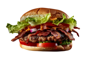 delizioso blt hamburger isolato su trasparente sfondo png