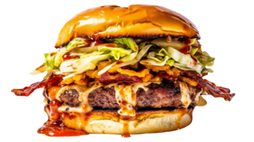 Delicious kimchi burger isolated on transparent background png