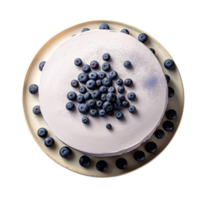 köstlich Bubebeere Kuchen mit frisch Blaubeeren auf transparent Hintergrund png