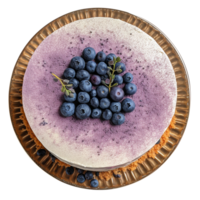 köstlich Bubebeere Kuchen mit frisch Blaubeeren auf transparent Hintergrund png