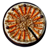 Delicious carrot cake isolated on transparent background png