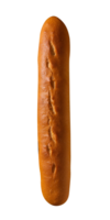 Fresh baked long bread loaf on transparent background png