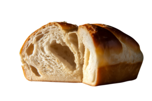 Freshly baked soft bread loaf isolated on transparent background png