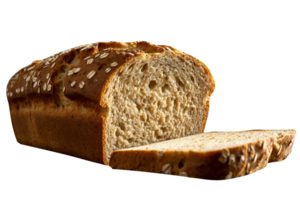 Freshly baked soft bread loaf isolated on transparent background png