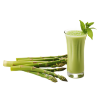 Closeup shot of an asparagus smoothie, perfect for drink catalog. ai generated png