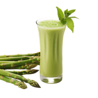 Closeup shot of an asparagus smoothie, perfect for drink catalog. ai generated png