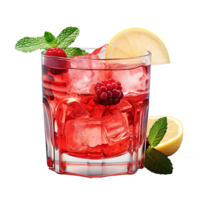 Summer cocktail with ice. perfect for drink catalog. ai generated png