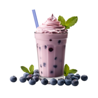 close up view of blueberry smoothies. perfect for drink catalog png