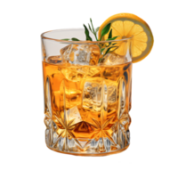 Summer cocktail with ice. perfect for drink catalog. ai generated png