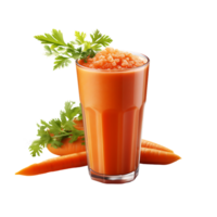 friska morot smoothie. perfekt för dryck katalog. ai genererad png