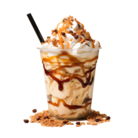 café hielo crema. Perfecto para postre catalogar. ai generado png