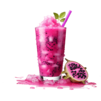 Dragon fruit pitahaya smoothie drink. perfect for drink catalog. ai generated png