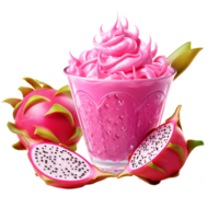 continuar Fruta pitahaya zalamero beber. Perfecto para bebida catalogar. ai generado png