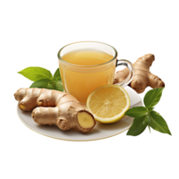 Ginger herbal drink. perfect for herbal drink catalog. ai generated png