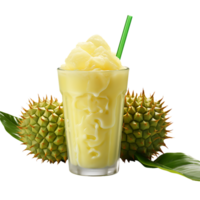 Durian smoothie drink. perfect for drink catalog. ai generated png
