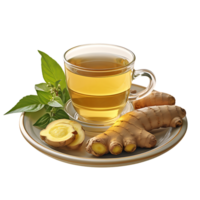 Ginger herbal drink. perfect for herbal drink catalog. ai generated png