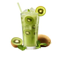 Iced Kiwi Smoothie Drink. Perfect For Drink Catalog. ai generated png