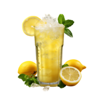 Iced Lemon Drink. Perfect For Drink Catalog. ai generated png