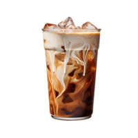 Iced Coffee With Cream Milk. Perfect For Drink Catalog. ai generated png