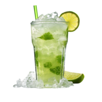 Mojito summer refreshing cocktail with ice and mint. Perfect For Drink Catalog. ai generated png