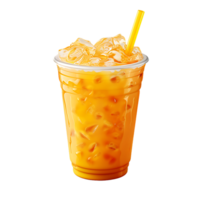 Iced Mango Milkshake Juice Drink. Perfect For Drink Catalog. ai generated png