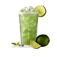 Mojito summer refreshing cocktail with ice and mint. Perfect For Drink Catalog. ai generated png