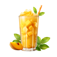 glacé mangue Milk-shake jus boire. parfait pour boisson catalogue. ai généré png