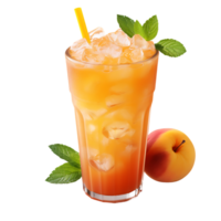 Iced Peach Drink. Perfect For Drink Catalog. ai generated png