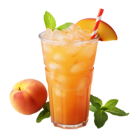 Iced Peach Drink. Perfect For Drink Catalog. ai generated png