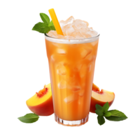 Iced Peach Drink. Perfect For Drink Catalog. ai generated png