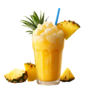 Glass of pineapple juice. Perfect For Drink Catalog.  ai generated png