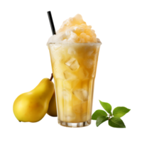 Pear juice with fresh fruit. Perfect For Drink Catalog. ai generated png