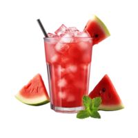 Glass of watermelon juice. Perfect For Drink Catalog.  ai generated png