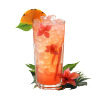 Fresh tropical drink. Perfect For Drink Catalog. ai generated png