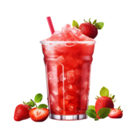 vers aardbei drankje. perfect voor drinken catalogus. ai gegenereerd png