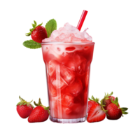 Fresh strawberry drink. Perfect For Drink Catalog.  ai generated png