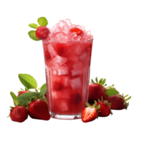 Fresh strawberry drink. Perfect For Drink Catalog.  ai generated png