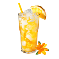 Fresh tropical drink. Perfect For Drink Catalog. ai generated png