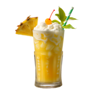 Glass of pineapple juice. Perfect For Drink Catalog.  ai generated png