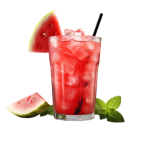 Glass of watermelon juice. Perfect For Drink Catalog.  ai generated png