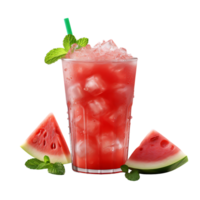 Glass of watermelon juice. Perfect For Drink Catalog.  ai generated png