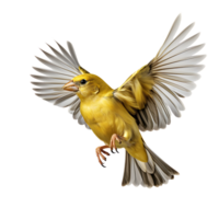 American Goldfinch bird with transparent background. ai generated png