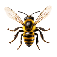 klein Biene auf transparent Hintergrund. ai generiert png