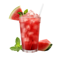 Glass of watermelon juice. Perfect For Drink Catalog.  ai generated png