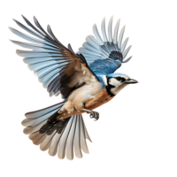 bleu geai oiseau sur transparent Contexte. ai généré png