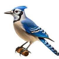 blu ghiandaia uccello su trasparente sfondo. ai generato png
